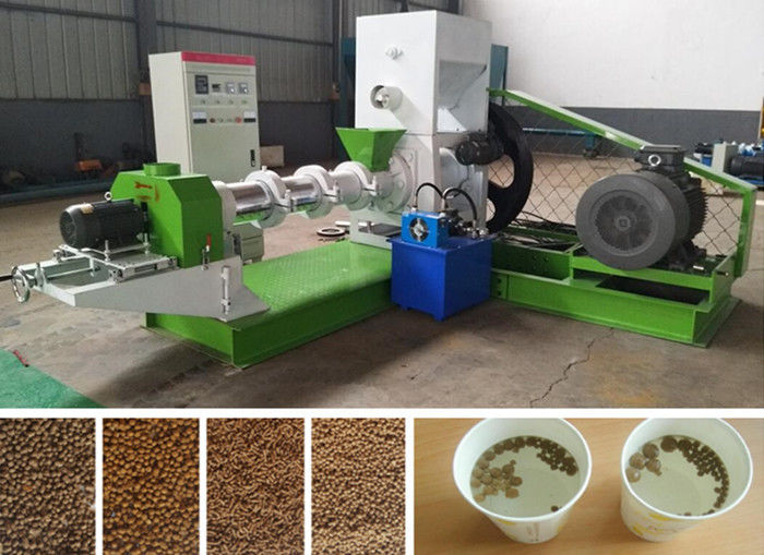 Single / Twin Screw Floating Fish Feed Extruder Machine 30-40 Kg/H