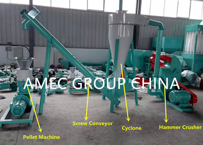 2 - 12mm Pellet Size Animal Feed Manufacturing Plant / Chicken Feed Making Machine
