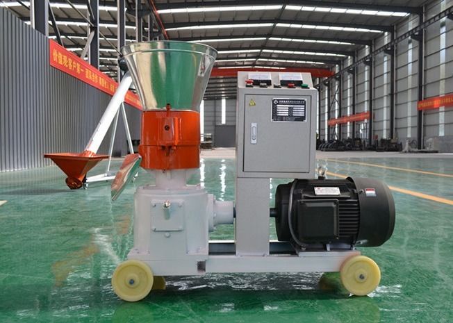Small Flat Die Animal Feed Making Machine , Poultry Feed Manufacturing Equipment