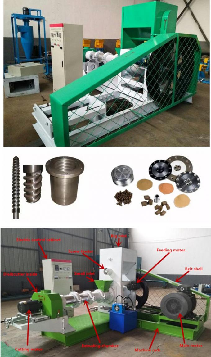 High Efficiency Floating Fish Feed Extruder Pellet Machine Dry Type